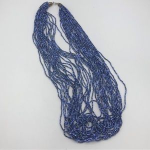 Mark Zunino for Nolan Miller Abundant Bead Necklace Blue 36 Inch NIB